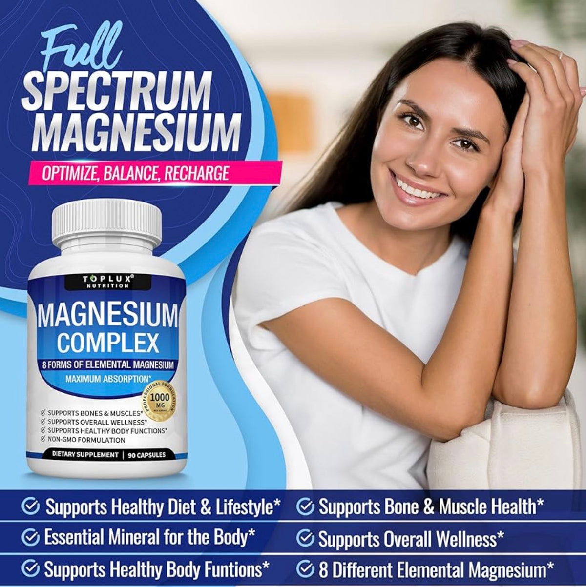 8-in-1 Magnesium Complex For Better Digestion & Overall Health